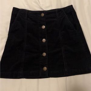 black button up skirt